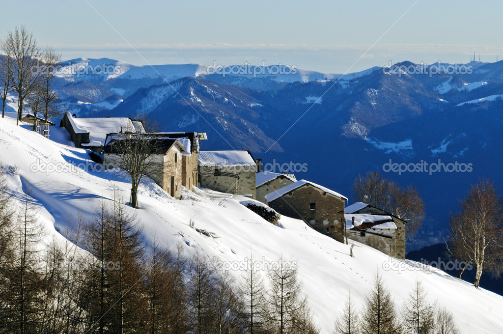Winter mountain scenery landscape italy snow