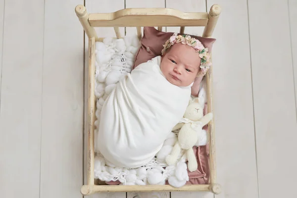 Pasgeboren Dochtertje Gezond Kind Gelukkig Moederschap Ouderschap — Stockfoto