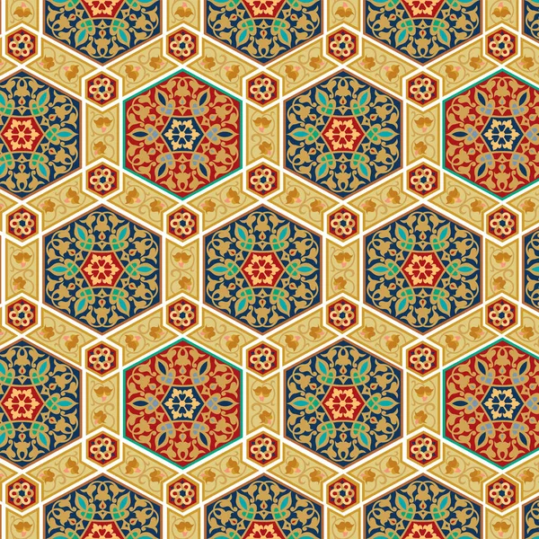 Flower Mandala Vintage Decorative Elements Oriental Pattern Vector Illustration Islam - Stok Vektor