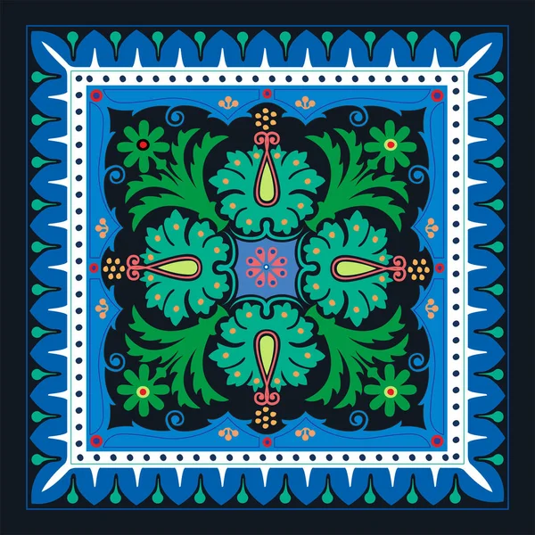 Blomma Mandala Vintage Dekorativa Element Orientaliskt Mönster Vektorillustration Islam Arabiska — Stock vektor