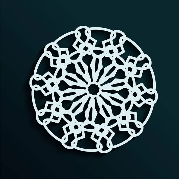 Flower Mandala Vintage Decorative Elements Oriental Pattern Vector Illustration Islam — Vector de stock