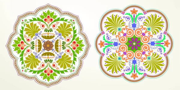 Ornamental Flowers Arabic Floral Border Traditional Islamic Design - Stok Vektor