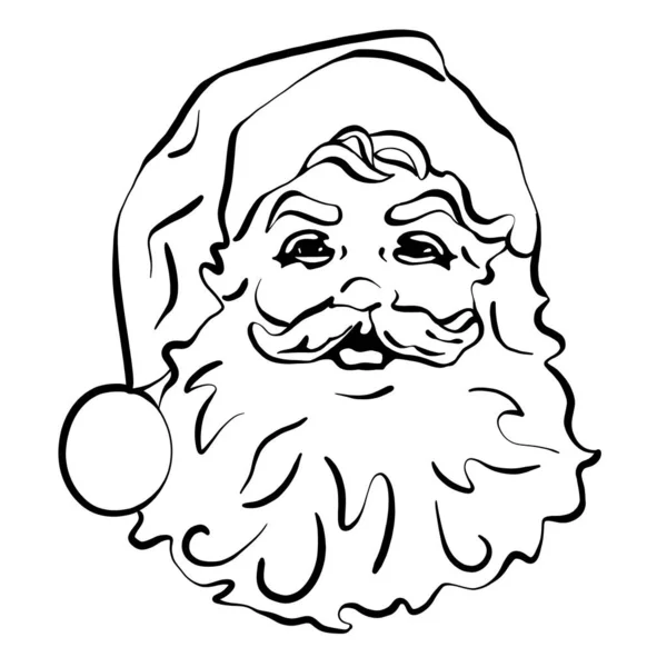 Ilustração Papai Noel Sobre Fundo Branco — Vetor de Stock