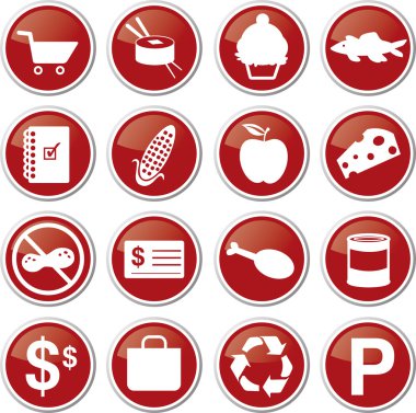Gıda market Icon set
