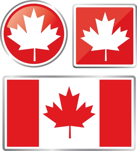 Flaga Kanady — Wektor stockowy