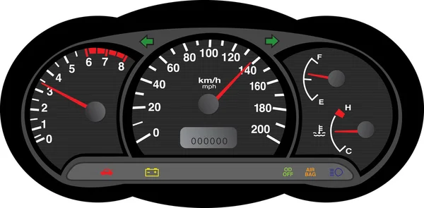 Panel de control del coche — Vector de stock