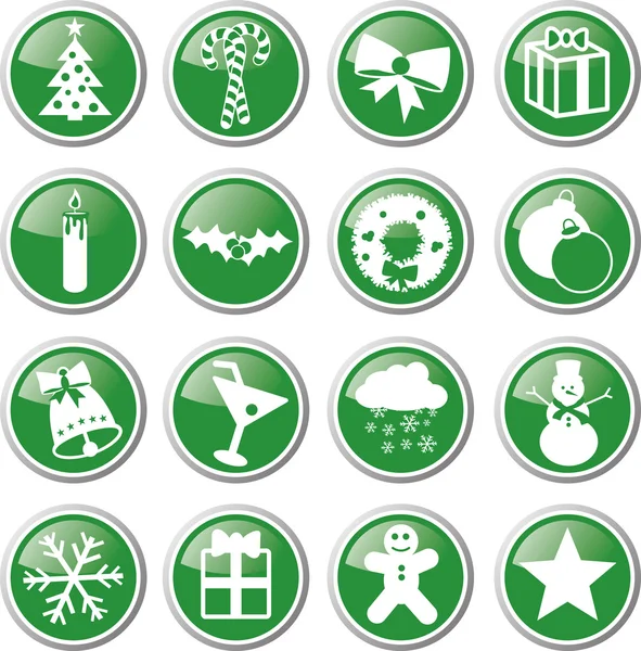 Christmas ornament icon set — Stock Vector