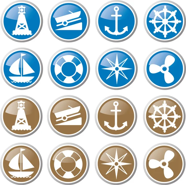 Sailing icon set — Stock Vector