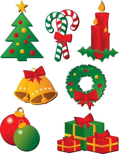 Christmas ornaments — Stock Vector