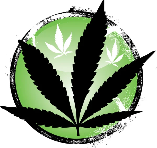 Hoja de marihuana — Vector de stock