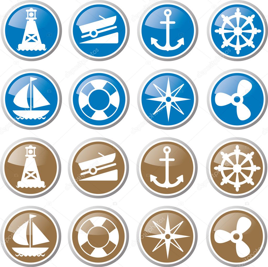 sailing icon set