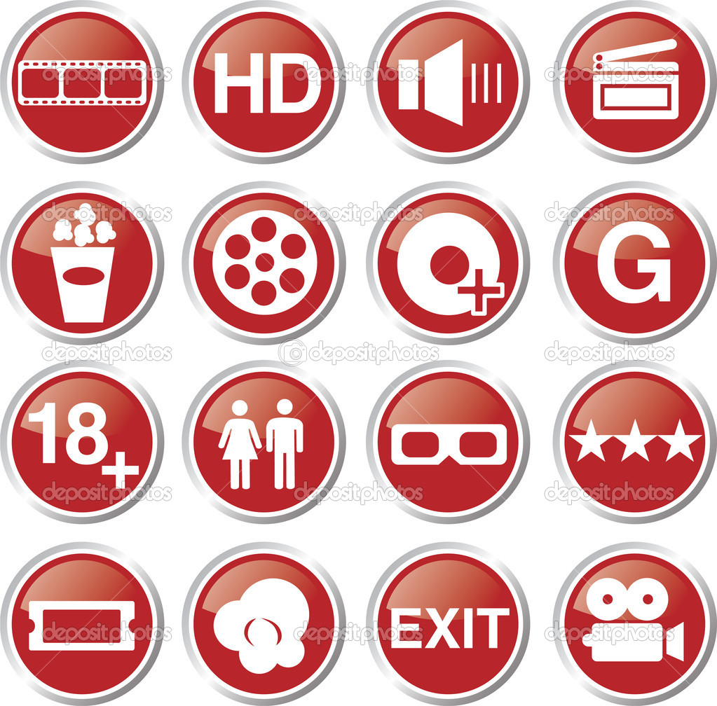 cinema icon set