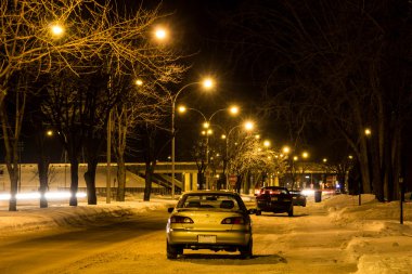 Kış city sokaklarında geceleri