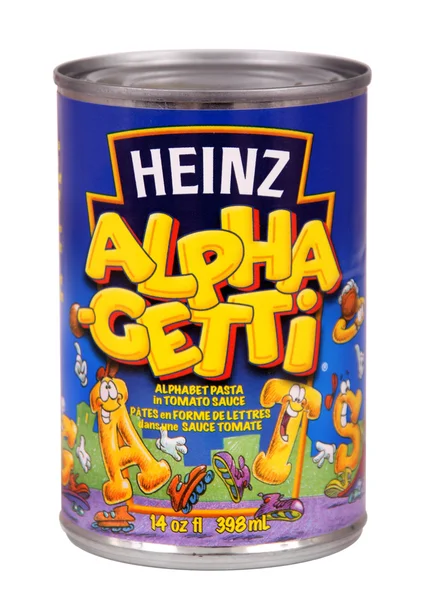 Heinz Alpha-Getti can — Stock Image Heinz Alpha-Getti can Stock Photo