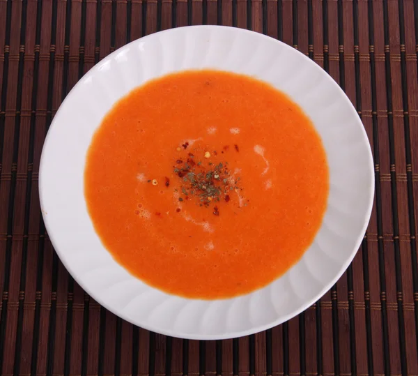 Суп из красного перца — стоковое фото