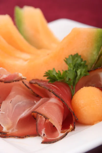 Prosciutto en meloen — Stockfoto