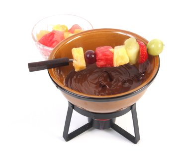 meyveli çikolata fondü