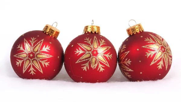Christmas ball in a row — Stock Photo, Image