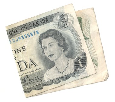 eski Kanada 1 dolarlık banknot