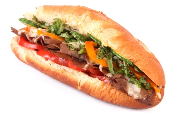 Steak sub, szendvics — Stock Fotó