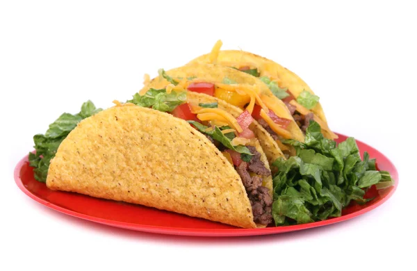 Beef taco on plate — Stock Photo, Image