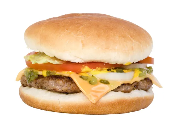 Burger serowy — Zdjęcie stockowe