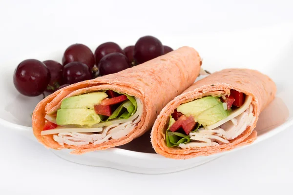 White meat wrap sandwiches — Stock Photo, Image