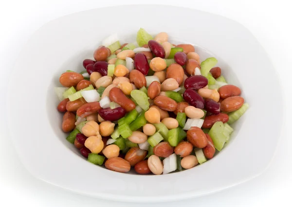 Tablo karışık fasulye salatası — Stok fotoğraf