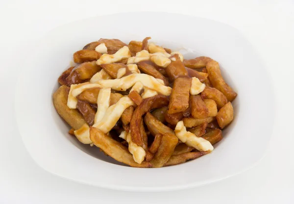 Poutine Quebec Mahlzeit mit Pommes — Stockfoto