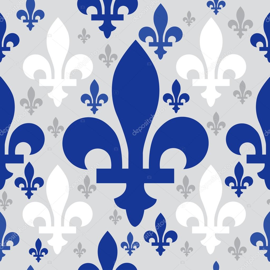 Quebec emblem seamless pattern