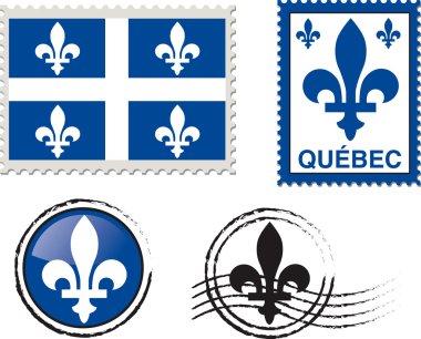Quebec damga illüstrasyon