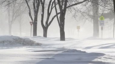 Kış blizzard sokak sahnesi hd