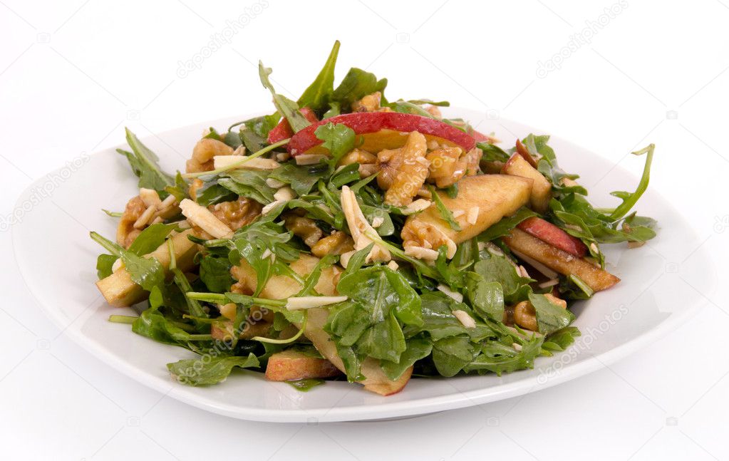 Healthy nut and apple salad