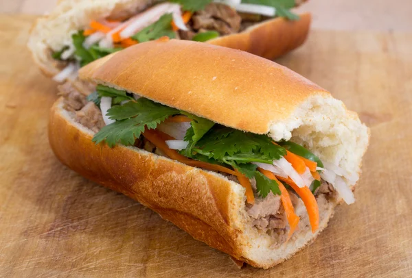 Banh Mi vietnami sertés szendvicset — Stock Fotó