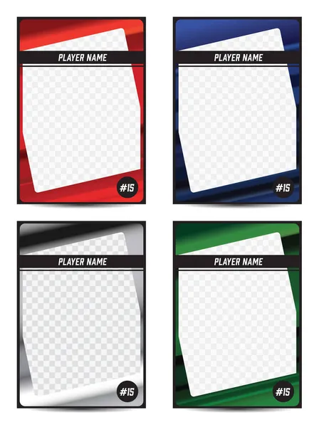 Sport Player Trading Card Frame Border Template Design Flyer Shiny — Stock Vector