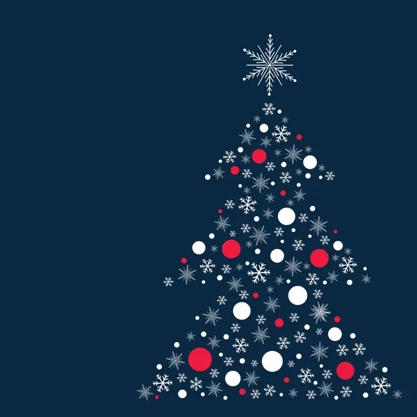 Funkelnd Geschmückter Weihnachtsbaum Vektor Illustration — Stockvektor