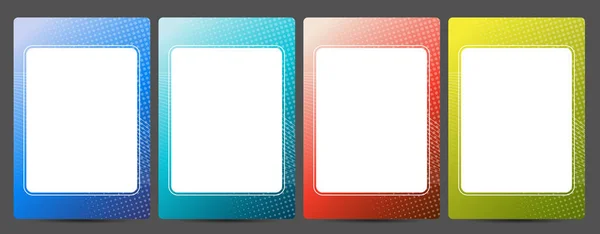 Color Gradient Techno Texture Cards Frame Set — Archivo Imágenes Vectoriales