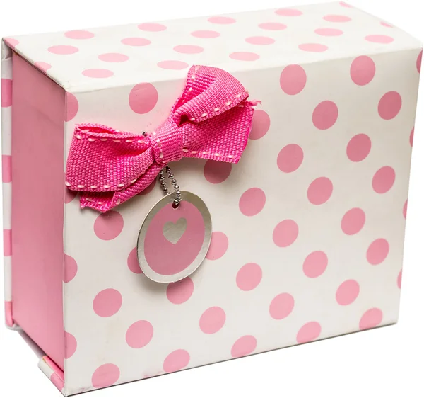 Рожевий подарунковій коробці — стокове фото