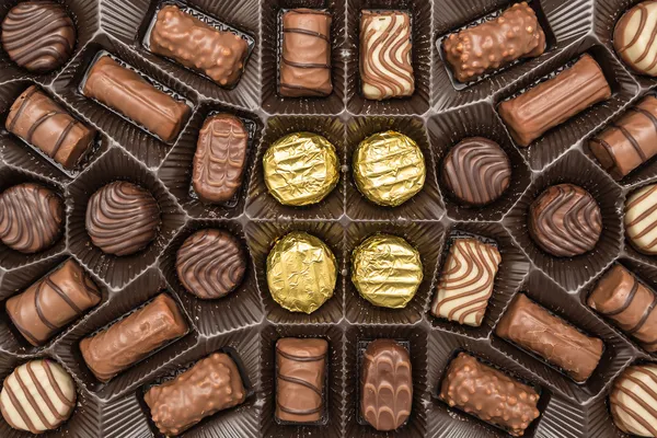 Choklad godis låda — Stockfoto
