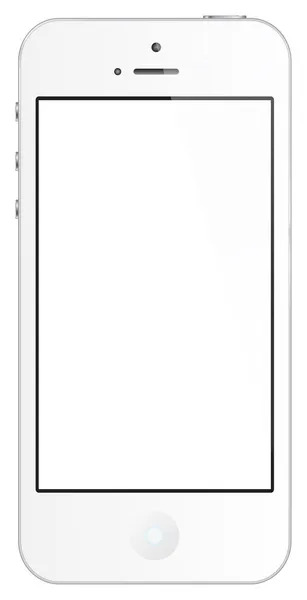 Neues realistisches weißes Mobiltelefon — Stockvektor
