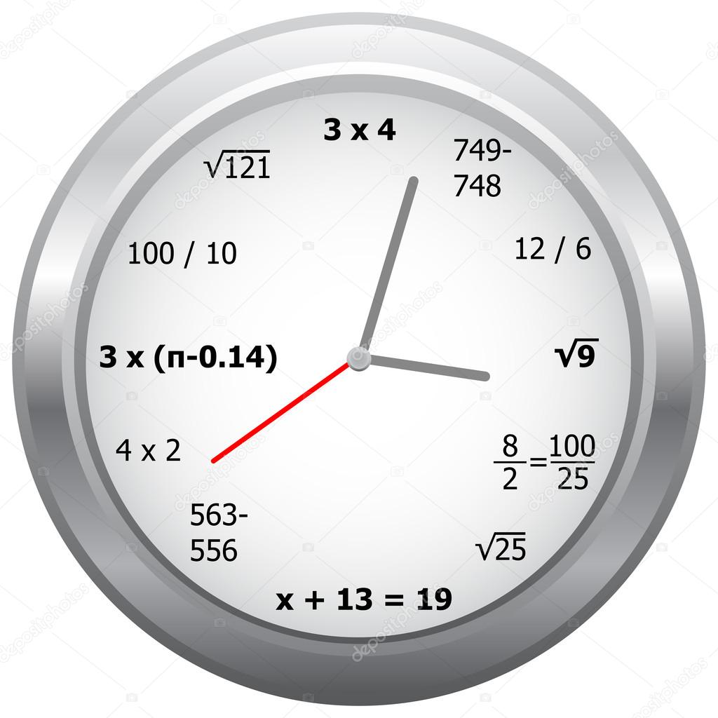 Reloj de matem ticas Vector de stock por radub85 21426537
