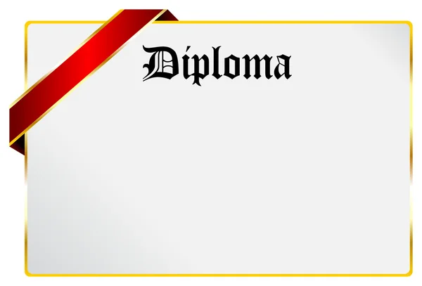 Diploma — Stok Vektör