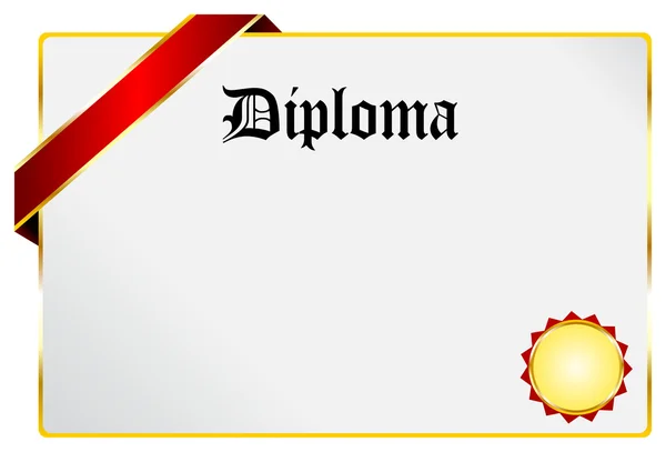 Diploma — Archivo Imágenes Vectoriales