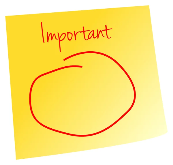 Important Note — Stock Vector