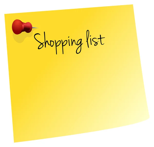 Shopping List — Stok Vektör