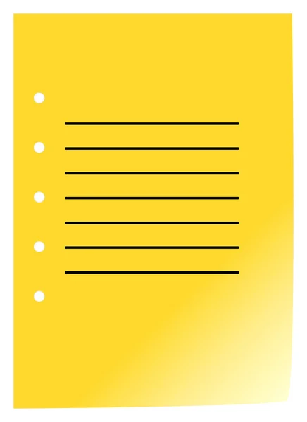 Notebook Page — Stock Vector