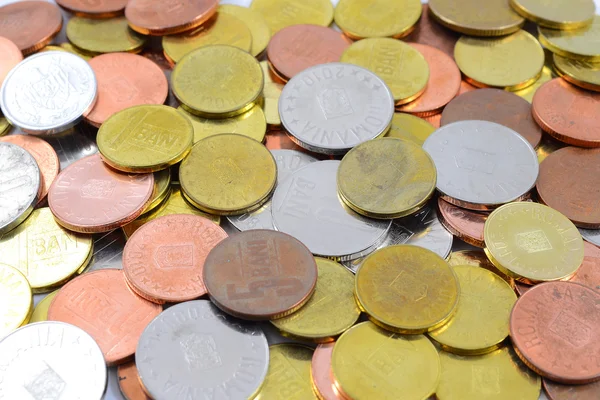 Румынские леи-монеты — стоковое фото
