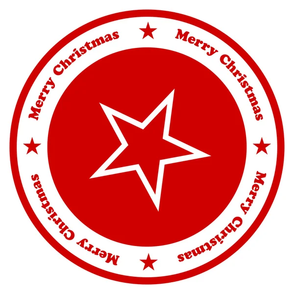 Joyeux timbre de Noël — Image vectorielle