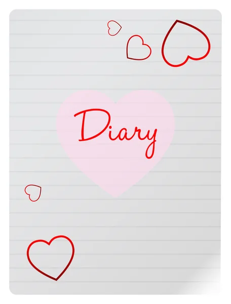 Love Diary — Stock Vector