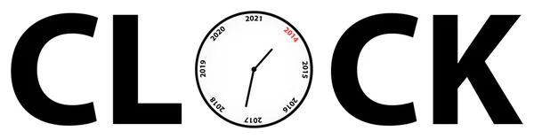 Année Horloge — Image vectorielle